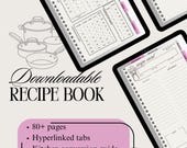 Digital Recipe Book for iPad | Hyperlinked GoodNotes Cookbook | 80+ Page Editable Recipe Planner