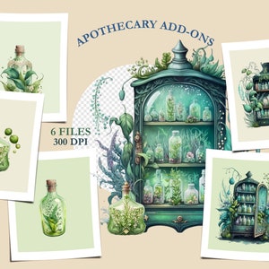 Apothecary Cabinet, Witch, Fantasy, Digital Print, Png Clipart