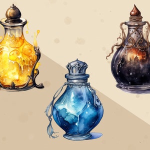 Witch Potion, Magic Potion Decor, Witchy Art, Commercial Use, Junk ...