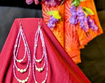 Pink Statement Teardrop Dangles - Eclectic Grace