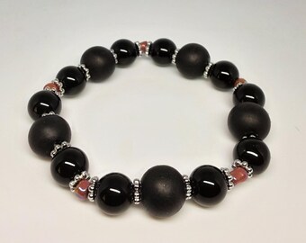 Multi-Black Bracelet w/Mauve - Eclectic Grace