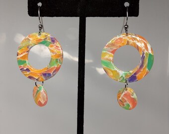 Colorful Groovy Shape Dangles - Eclectic Grace