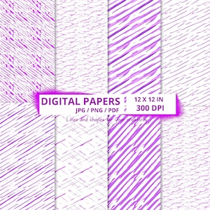 24 Pink Stripe Digital Papers,Seamless Vertical,Horizontal Line Patterns in Soft and Bold Shades for Scrapbooking, Cards,and Creative Design