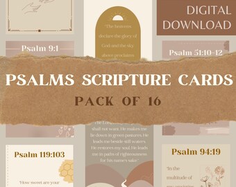 Bible Verse Card Set, Scripture Verse Cards, Christian Gifts, Printable Verse Cards, Bible Verse Memorization Cards, Christian Verse Cards