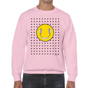 Smiley Headphones Unisex Crewneck Sweatshirt