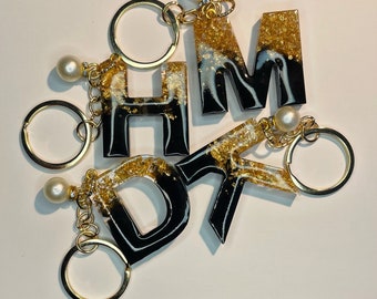 Letter Keychain, Alphabet Keychain, Letter C Initial Keychain, Custom ...