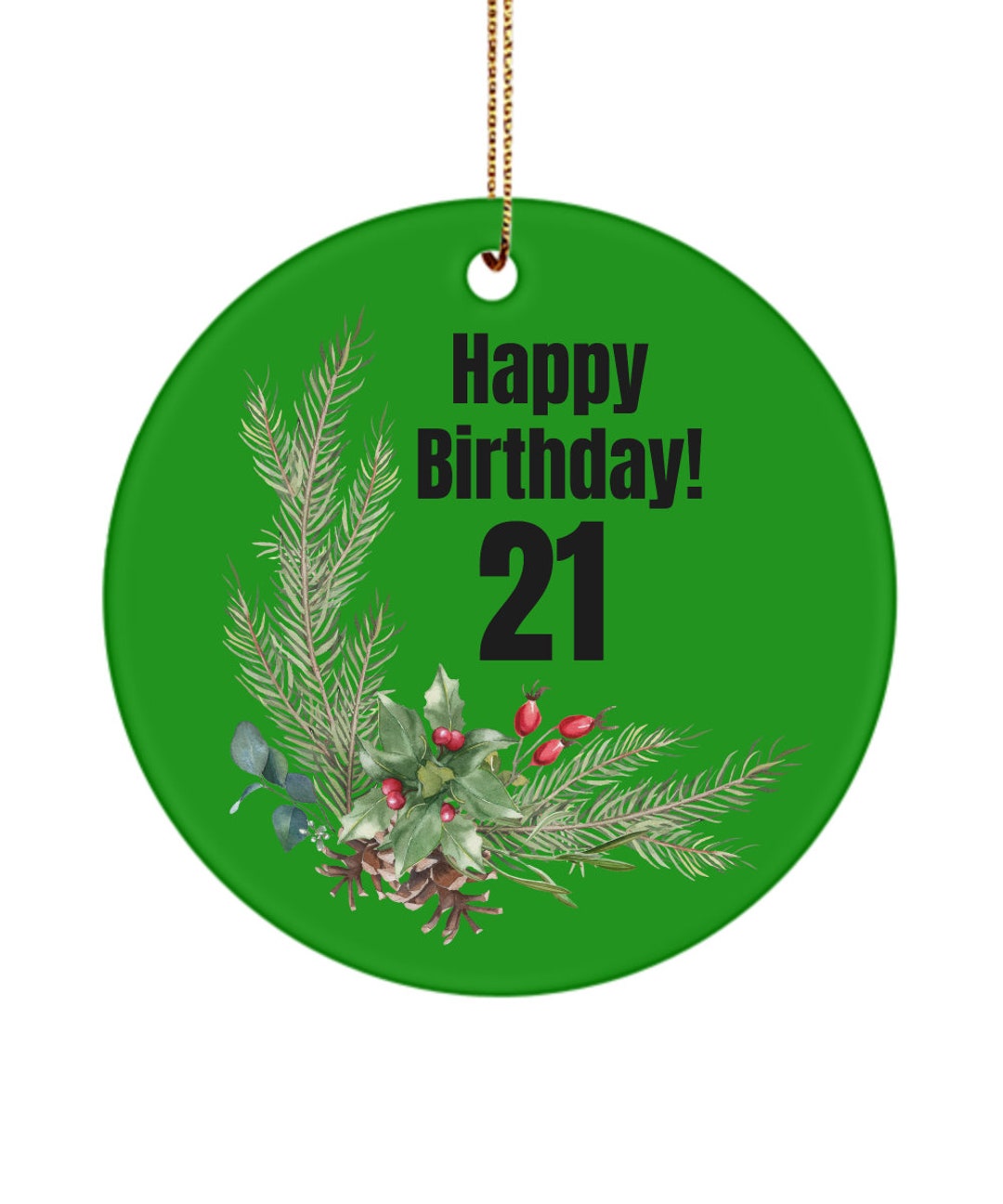 21st Birthday Christmas Ornament Christmas Ornaments 2023 Etsy