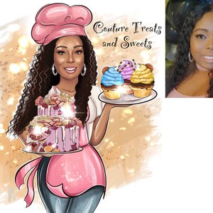 Cute and Colorful Cartoon Logo for Bakery, Cake Shop, or Dessert Business