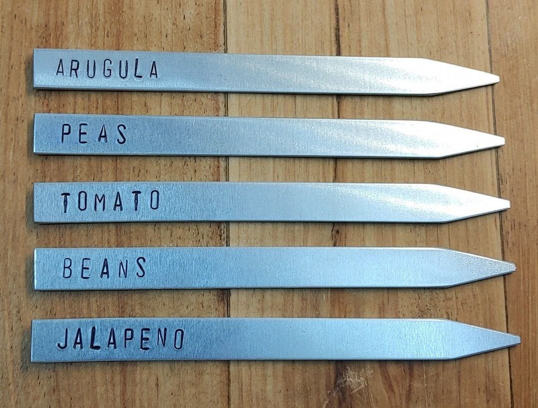 Hand Stamped Plant Markers Plant Label Herb Marker Spice Label