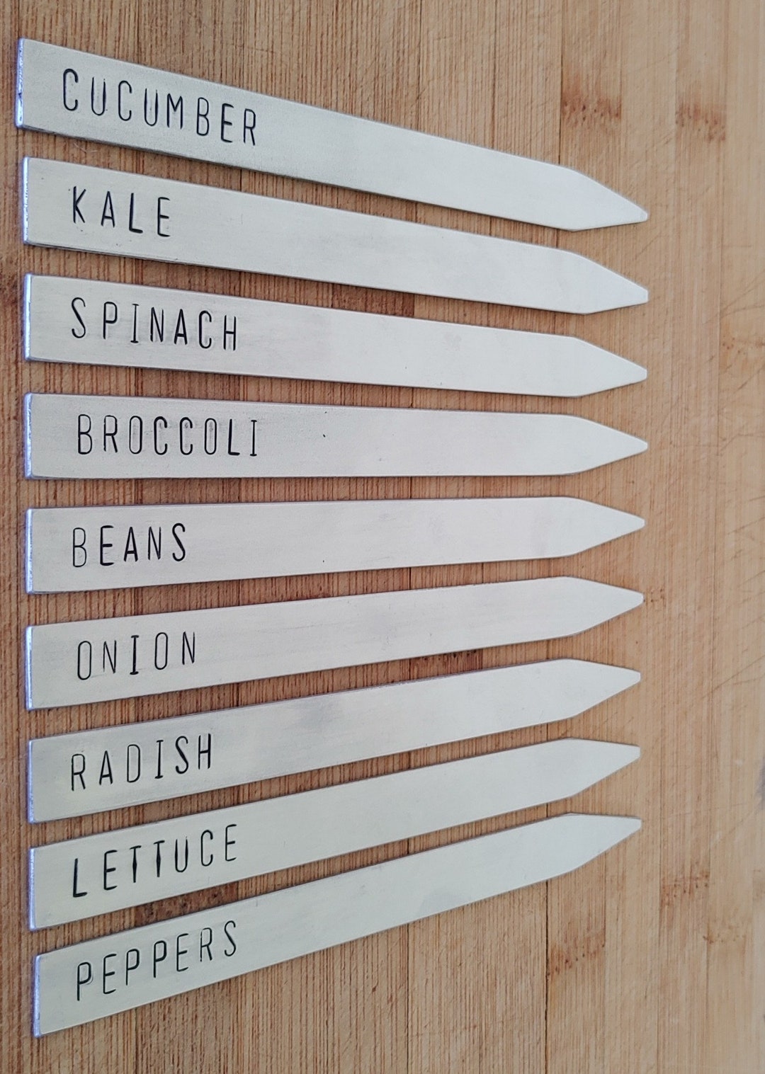 Hand Stamped Plant Labels Plant Markers Herb Markers Herb Etsy