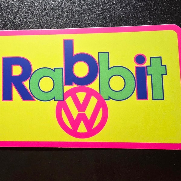 VW 80's Neon Rabbit design.