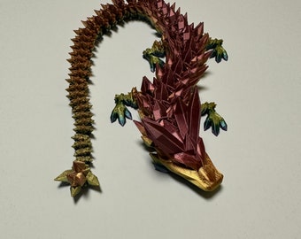 3D Printed Articulated Crystal Dragon Fidget Toy
