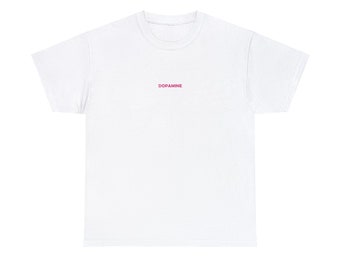 T-shirt streetwear en coton avec texte bulle dopamine (unisexe)