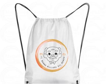 Sacca per il Nonno | Personalizzata con Nome e dedica | Regalo Unico per la Festa del Nonno | Borsa Elegante e Pratica per Ogni Occasione