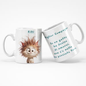 Miglior compagno - Tazza personalizzata con il Gattino buffo- Regalo per proprietari di animali domestici e amanti degli animali domestici