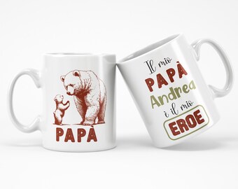 Tazza Personalizzata per la Festa del Papà con Nome e Dedica Speciale