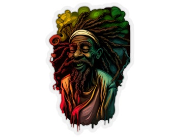 Jamaica Rasta Reggae Lion Judah Sticker - One Love Rastafarai Decal - Ref32 - Akacha