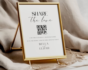 QR Code for Photo Sharing Wedding, Capture the Love QR Code, Share the Love qr, qr Code to Share Wedding Photos, Photo Sharing App, LONDON