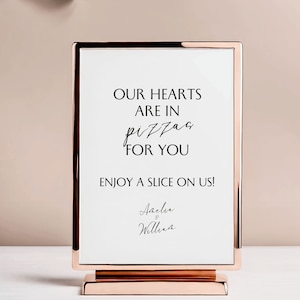 Wedding Pizza Bar Sign Template, Classic Wedding Food Signage, Printable Wedding Buffet Sign, Reception Table Decorations, DIY Canva, SYDNEY