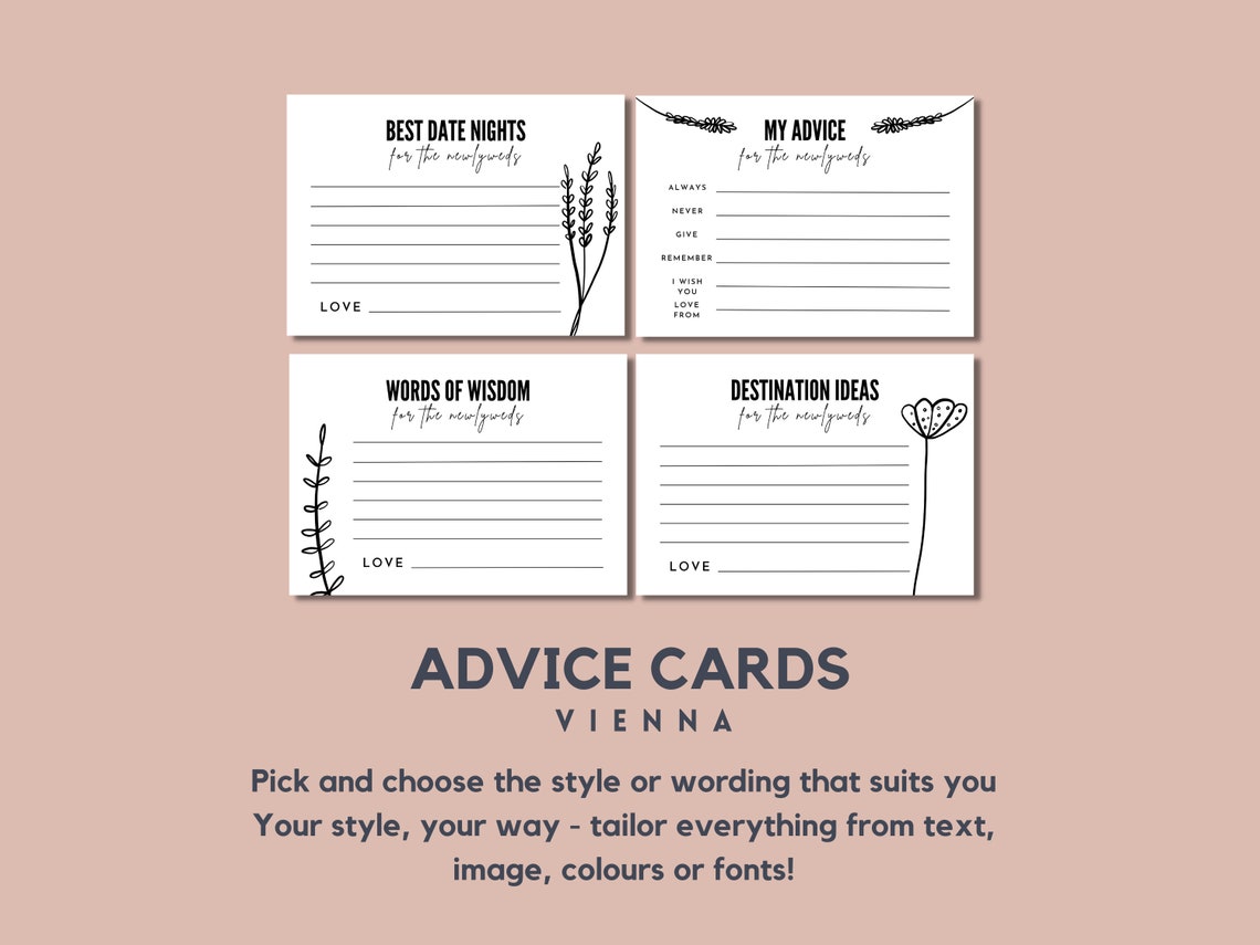 Well Wishes for the Mr and Mrs, Marriage Advice Template, Date Night ...