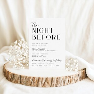 Probeessen Einladung Vorlage, Minimalistische Nacht vor der Hochzeit einladen, Hochzeitskarte, Schwarz Weiß Hochzeitskarte, DIY druckbares Briefpapier, LONDON