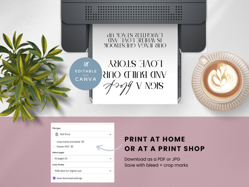 Printable Jenga Guest Book Sign Template, Sign a Jenga Sign, Sign a ...