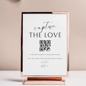 QR Code for Photo Sharing Wedding, Capture the Love QR, Share the Love qr Code Sign, Wedding qr Code for Photos, Wedding Photo Share, SYDNEY