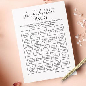 Vrijgezellenfeestspel, bingokaart vrijgezellenfeest, afdrukbaar huwelijksfeestspel, vind de gast, DIY Instant Download PDF Print, ULTIMATE