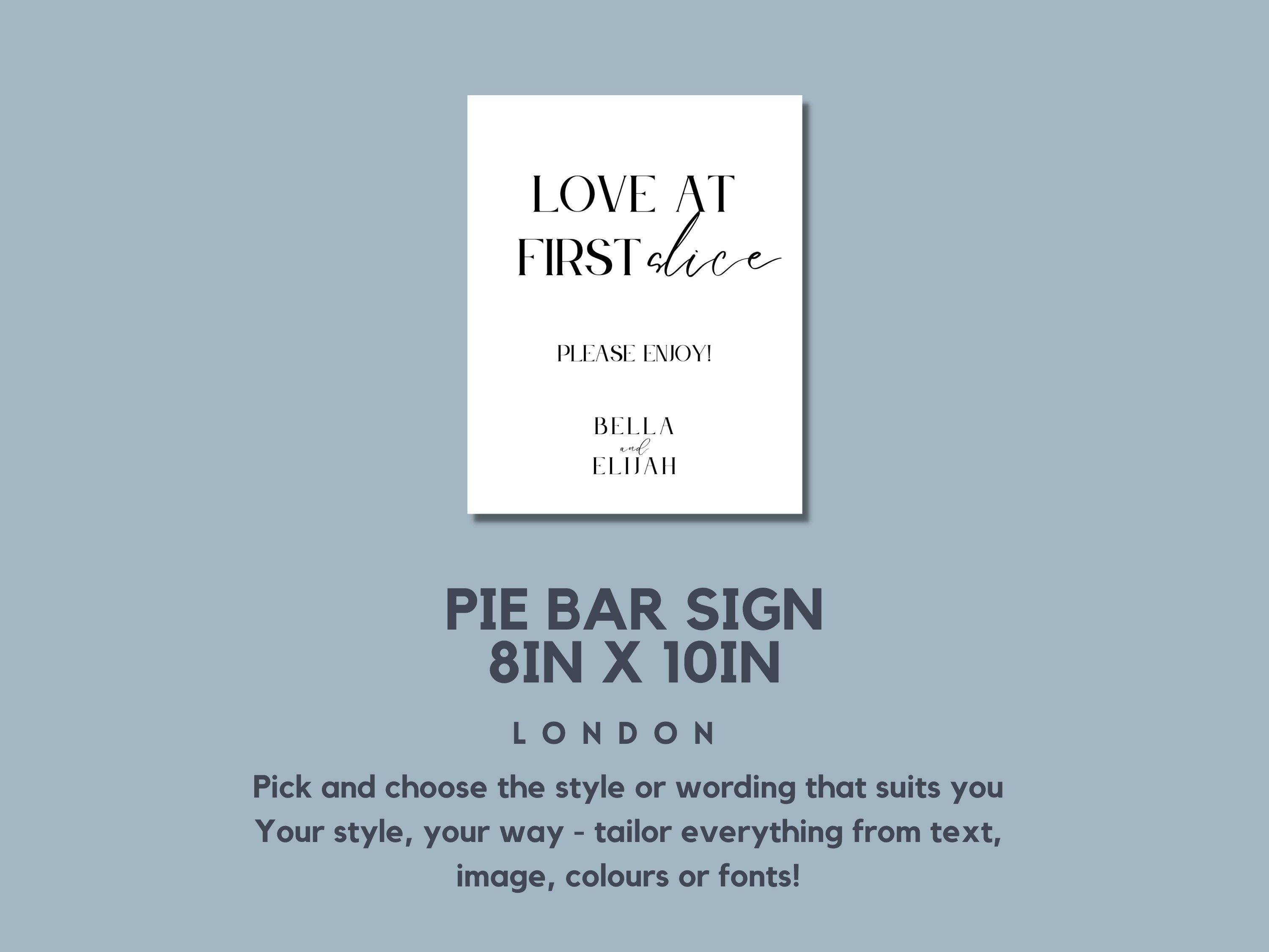 Pie Bar Wedding Pie Sign Wedding Reception Sign Pie Table - Etsy