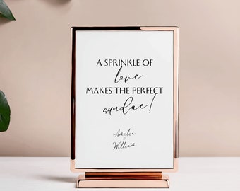 Wedding Ice Cream Bar Sign Template, Classic Wedding Ice Cream Sundae Bar Signage, Custom Table Sign for Graduation or Engagement, SYDNEY