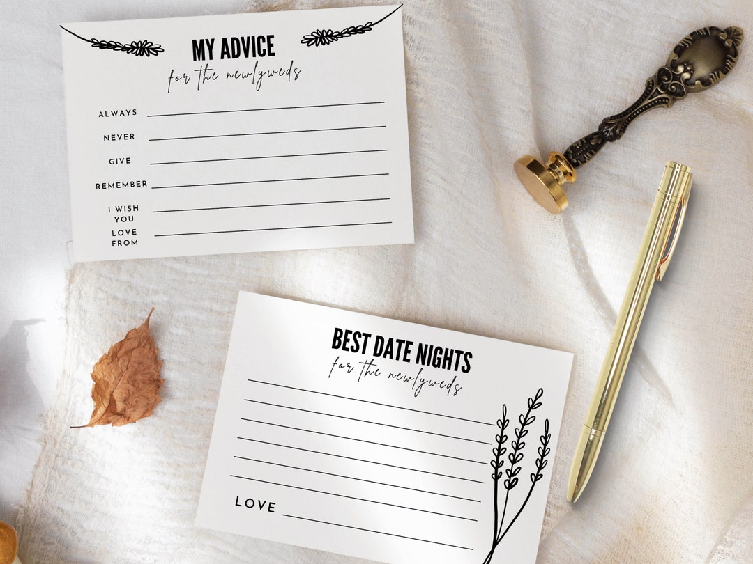 Well Wishes for the Mr and Mrs, Marriage Advice Template, Date Night ...