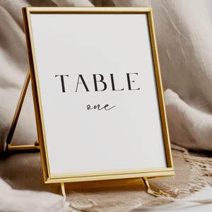 Hochzeit Tischnummern Vorlage, Minimalistisches Hochzeitstischschild, Schwarz Weiß Sitzplatz Karte, Monochrome Hochzeitsdeko, Canva LONDON