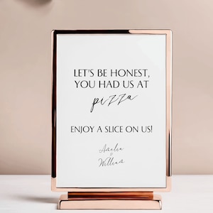 Wedding Pizza Sign Template, Printable Wedding Food Signage, Custom Wedding Table Decor, Wedding Buffet Sign, Rehearsal Dinner, Canva SYDNEY