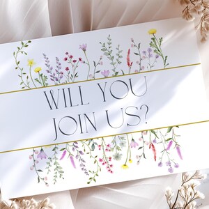 Modello di biglietto RSVP, biglietto RSVP per matrimonio botanico, allegato di invito per matrimonio floreale, biglietto di risposta stampabile, fai da te Canva, Charleston