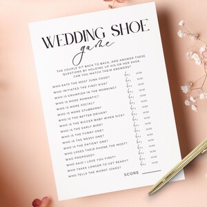 Shoe Game at Wedding Questions, Bridal Shower Shoe Game, Shoe Game Questions for Wedding, Engagement Party Shoe Game, Game Template ULTIMATE