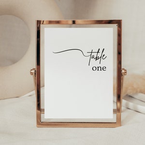 Wedding Table Numbers Template, Minimalist Wedding Signage, Black and White Wedding Decor, Monochrome Table Signs, Guest Seating, BARILOCHE