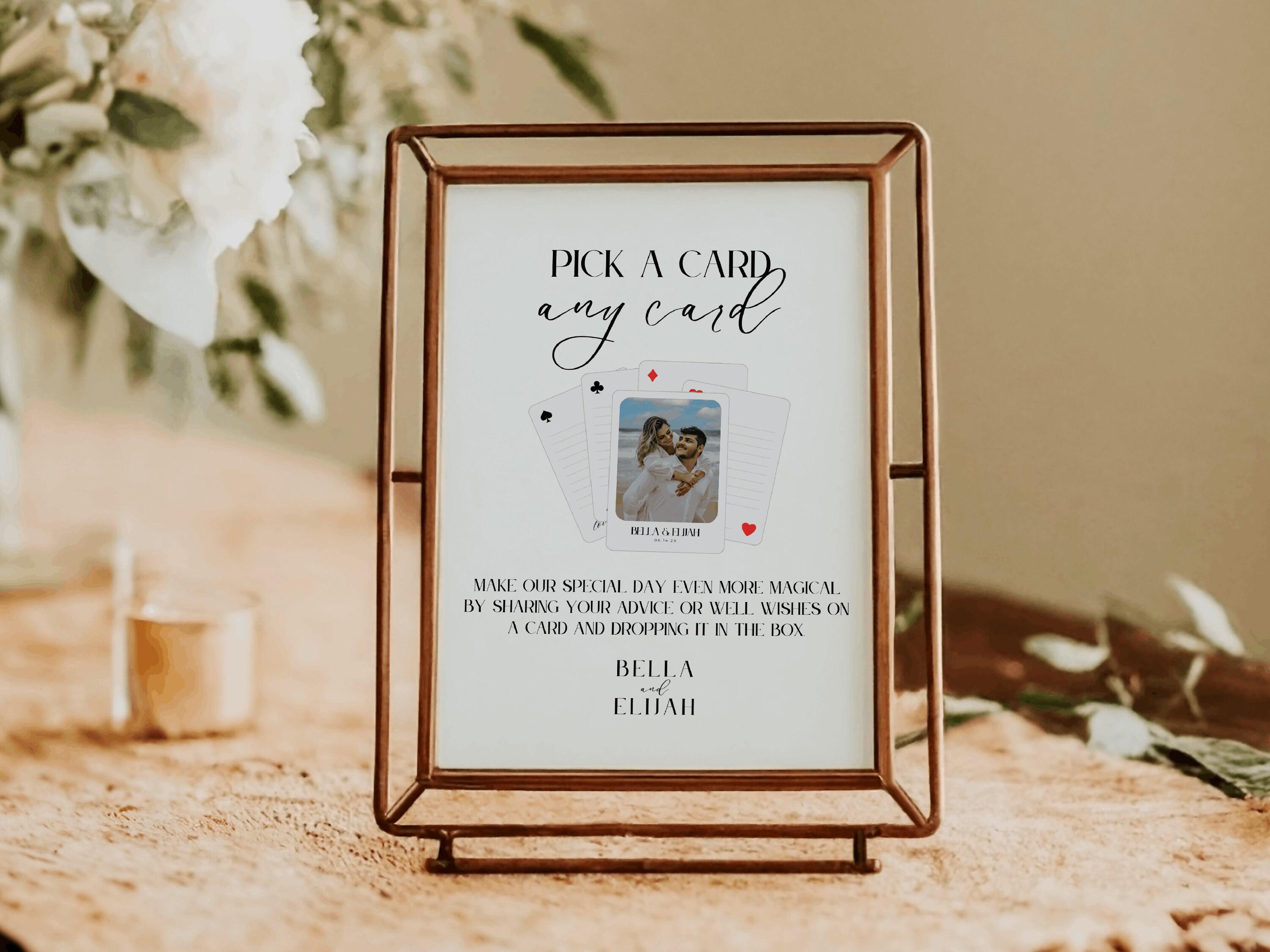 Pick A Card Any Card Wedding Sign Template, Playing Cards Wedding Guest ...