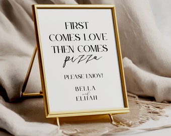 Barra de pizza para bodas, letrero de barra de pizza imprimible, letrero de boda con pizza, letrero de mesa de barra de pizza, letrero de mesa minimalista, decoración de bodas, LONDRES