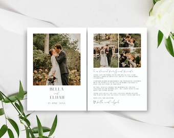 Double-Sided Wedding Thank You Cards Template Photo, Wedding Thank You Card Template with Picture, Wedding Picture Thank You Cards, LONDON