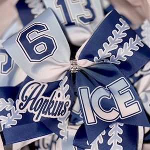 Custom Softball Bow Personalized - you choose custom colors - team discounts available