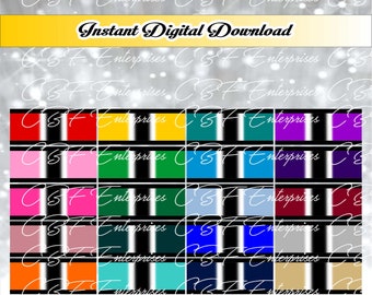 Cheer Bow Sublimationsdesign - 20 farbige Ombre-Streifen (Digitaler Download)