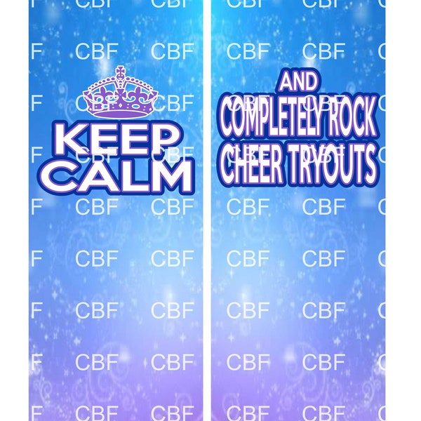 Keep Calm and Rock Cheer Tryouts Cheer Bow Graphic Digital Download