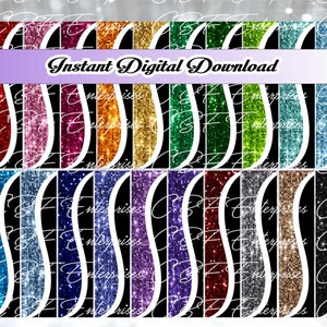 Kick Switch Disco Glitter Cheer Bow Sublimation Graphic Digital Download Bundle - all colors shown included
