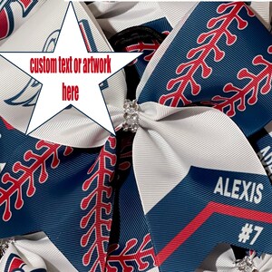 Custom Softball Bow Personalized - you choose custom colors - TEAM DISCOUNTS