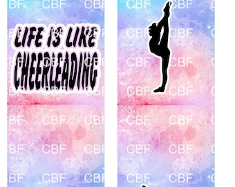Life is like Cheerleading Cheer Bow Graphic Digital Download