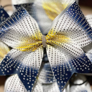 オンブレサテン＆ラインストーンチアリボン - チーム割引あり - チームカラーでデザイン