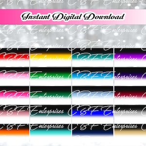 20 Color Bundle - Tailless Horizontal Ombre -  Cheer Bow Graphic Digital Download - Sublimation Template File