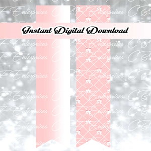 Peach Bow Cheer Bow Sublimation Graphic Digital Download