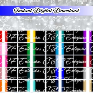20 Color Bundle - Tailless Triple Ombre -  Cheer Bow Graphic Digital Download - Sublimation Template File