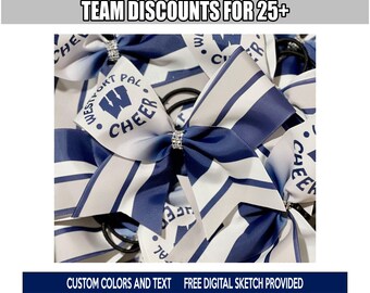 Custom Sublimated Cheer Bow – Team Colors, School Name